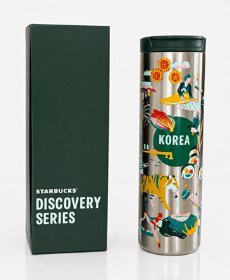 Starbucks Discovery Series Korea Tumbler Edelstahl silber/grün Original SKU
