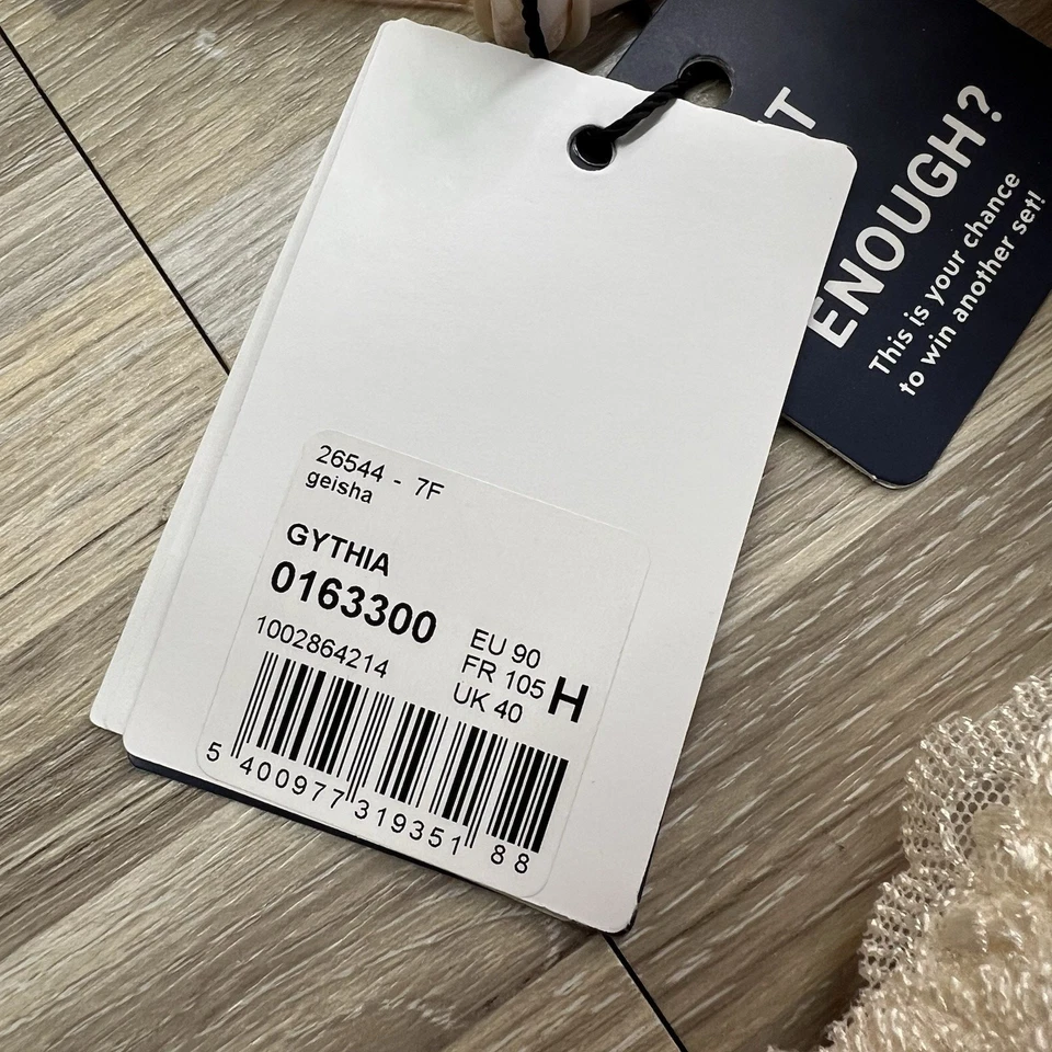 Sutiã Prima Donna Underwire Gythia UE 90 H Reino Unido EUA 40 H Novo Renda Paisley - JL390 Novo com etiquetas - Imagem 4 de 4