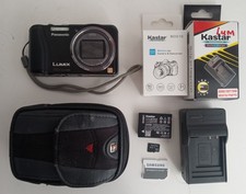 Panasonic Lumix DMC-ZS20 14MP 20x GPS working w battery, charger, card, case
