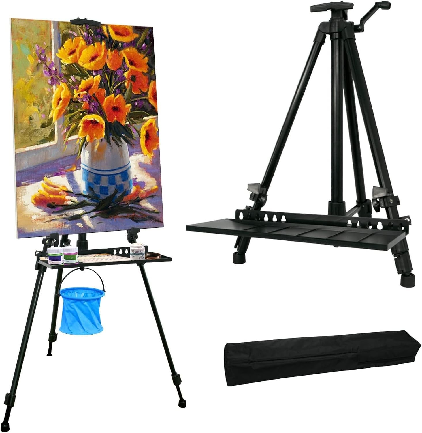 Adjustable Artist Easel Stand 50-155cm Aluminium Tripod Painting Easel with