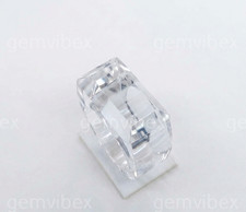 Crystal Quartz Faceted Ring Full Stone Statem...