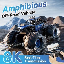 4DRC New Y10 Remote Control Car 2.4G Rc Boat Waterproof Amphibious Stunt Car 4WD