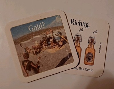 10 Bierdeckel Flensburger Gold Brauerei Flensburg