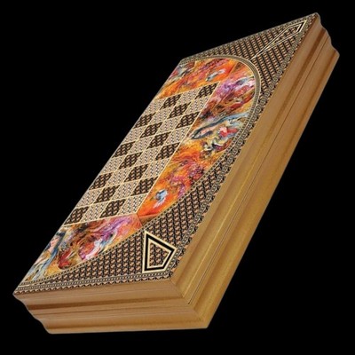 Backgammon Set Handgefertigt Khatam Perserin Dame Spielbrett 19,6 Zoll -   G...