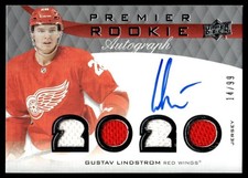 2020-21 Upper Deck Premier Rookie Jersey Gustav Lindstrom RC Auto 14/99 #PRA-GL