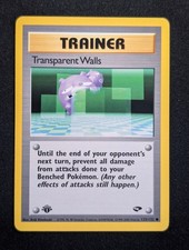 Transparent Walls 125/132 Gym Challenge Pokemon NM 1st Edition