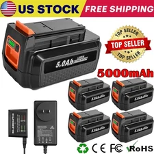 40V 5.0Ah for Black Decker 40 Volt Max Lithium Battery / Charger LBXR36 LBX2040