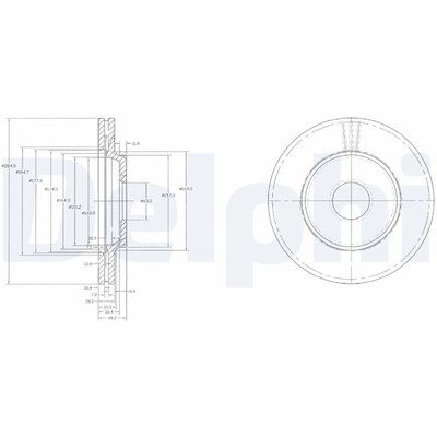 2x DELPHI Bremsscheibe BG2419 für AC4 900 9000 AM4 SAAB 1 Combi Turbo Cat CSE
