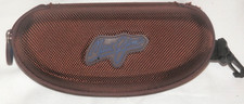 Maui Jim Sunglasses Zippered Hard Clam Shell Sport Case Brown w/ Carabiner Clip