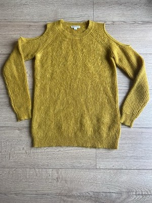 Whistles Damen Cold Shoulder Zopfmuster Mohair Mix Pullover Größe XS Brustumfang 38''