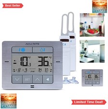 Wireless Fridge Freezer Thermometer Digital LCD Alarm Max Min Temperature