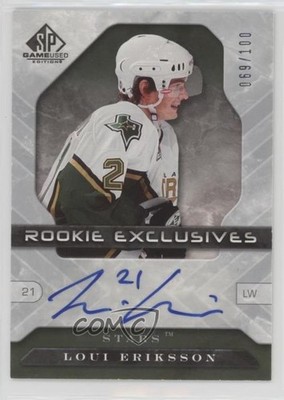 2006-07 SP Game Used Edition Rookie Exclusives 69/100 Loui Eriksson Auto RC 6sq
