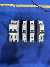 MERLIN GERIN MULTI 9 C60 Breaker Lot of 4  D 10a C 10a D 2a C 6a