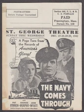 St George Theatre Framingham MA mailer program 1942 Pat O'Brien John Wayne +