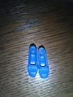 Vintage Barbie Doll Mod 1960's Squishy Blue Shoes Only! Htf!