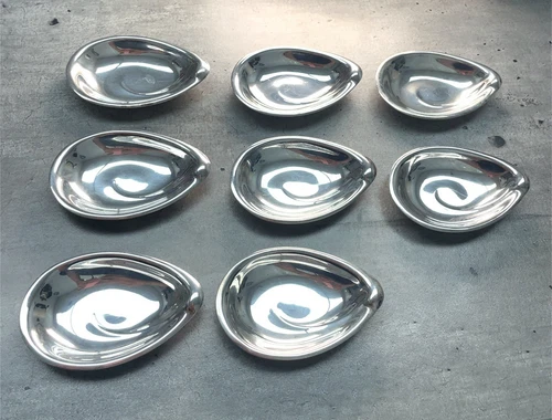 8pc Reed and Barton Stackable Silver Sculpture Sterling Silver Nut Dishes X153