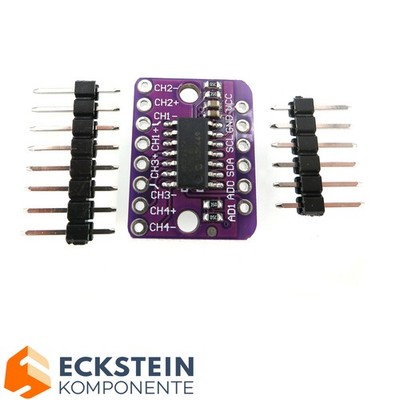 18 Bit I2C Multi-CH MCP3424/GY-MCP3424 Modul ADC AD-Wandler Arduino Raspberry Pi