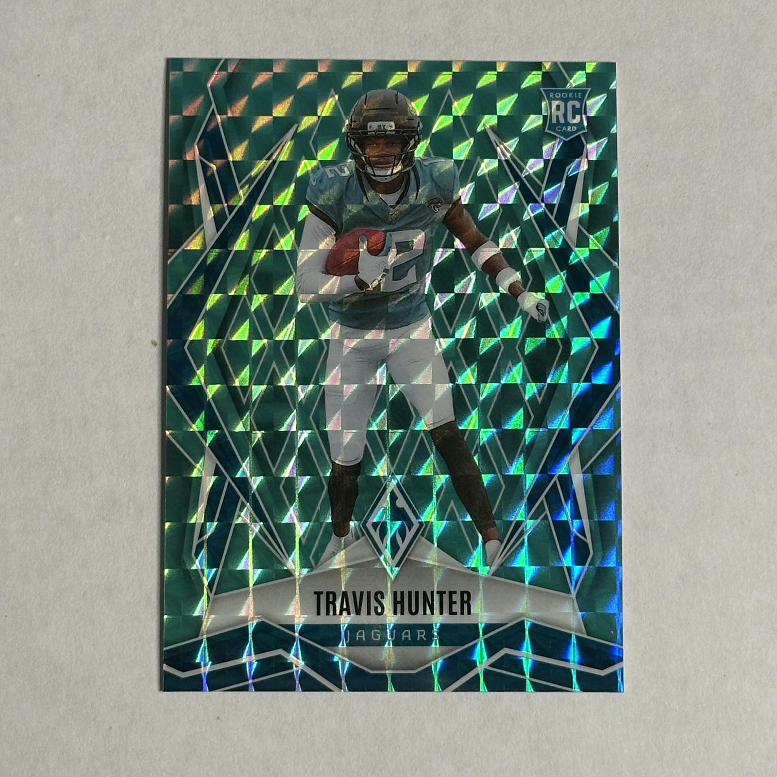 Travis Hunter #/225 2025 Panini Phoenix Teal Pyramids Prizm #157