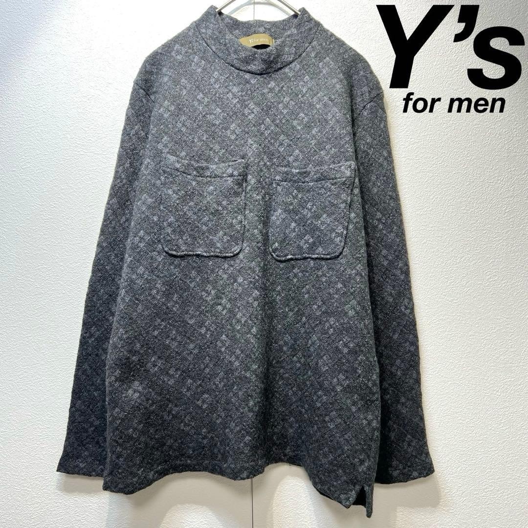Vintage Yohji Yamamoto/Y's For Men Wool mock neck all-over pattern