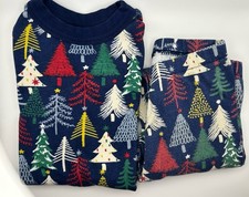 Hanna Andersson Organic Cotton Christmas Trees Pajamas Unisex 120cm US 6/7