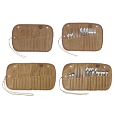 Outdoor Tableware Storage Bag Flatware Organizers Dinnerware Cutlery Roll