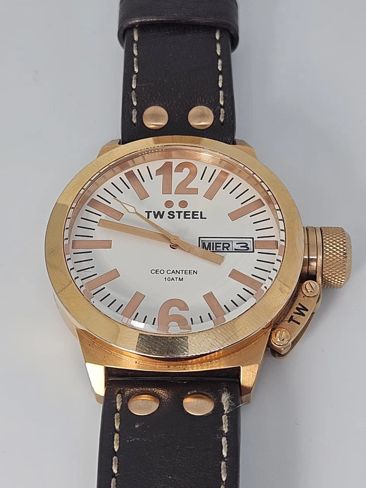 Мужские часы TW Steel CEO Canteen CE1017 розовое золото 100 м WR день/дата 45 мм - Изображение 2 из 4