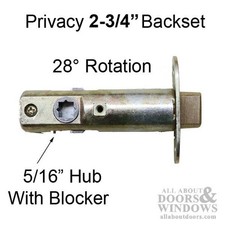 Privacy Spring Latch 28   2-3/4" Backset No Faceplate