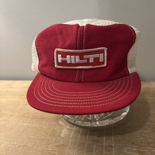 VTG Hilti Tools Trucker Hat Snapback Cap Mesh Back USA MADE Vintage