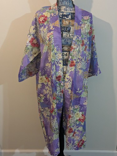 Kimono Robe Floral Multi Colored 100% Cotton Floral Print