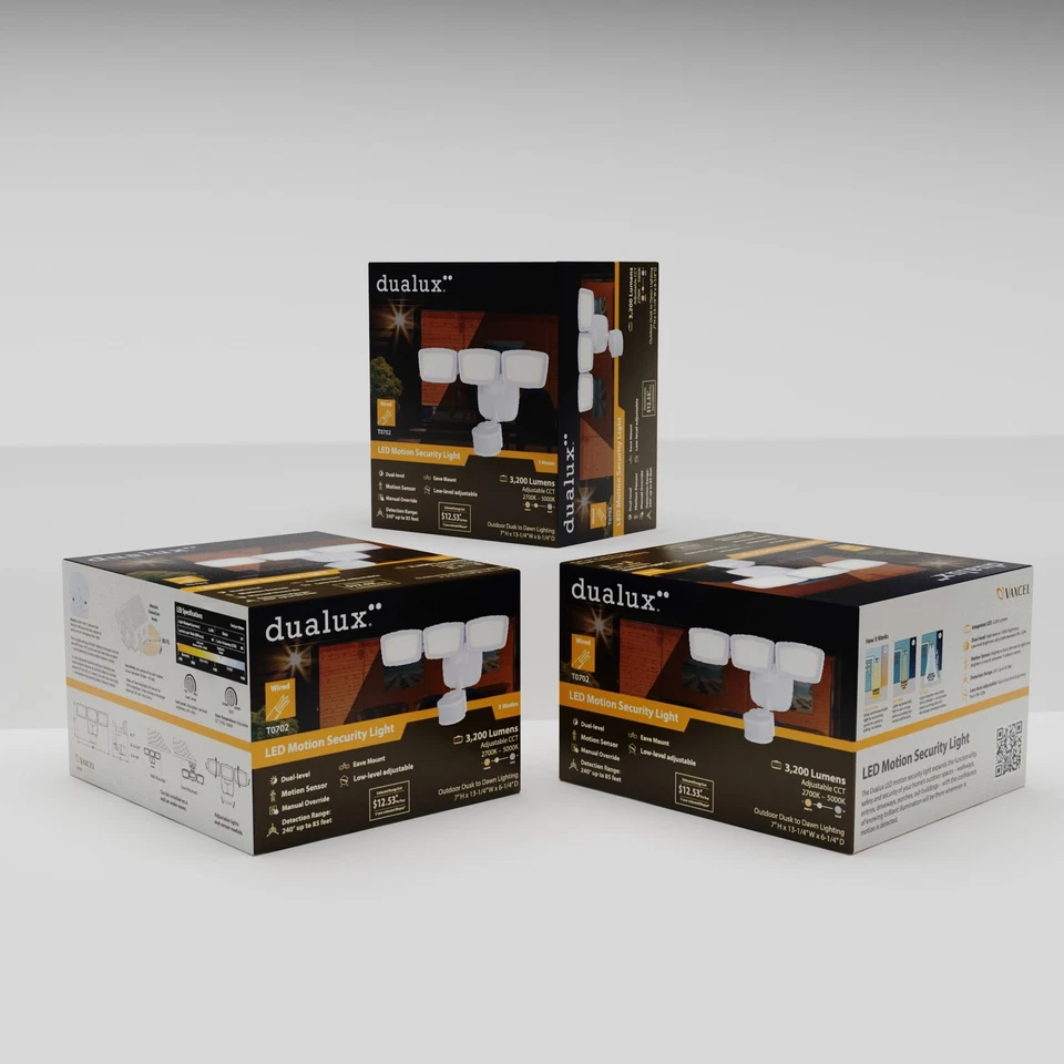 Vaxcel Lighting T0702 Outdoor Security 3 Light 13"W Adjustable - Bronze - Image 2 of 4