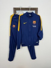 Nike FC Barcelona Football Set Soccer Blue Suit Track Jacket Pants Mens Size S