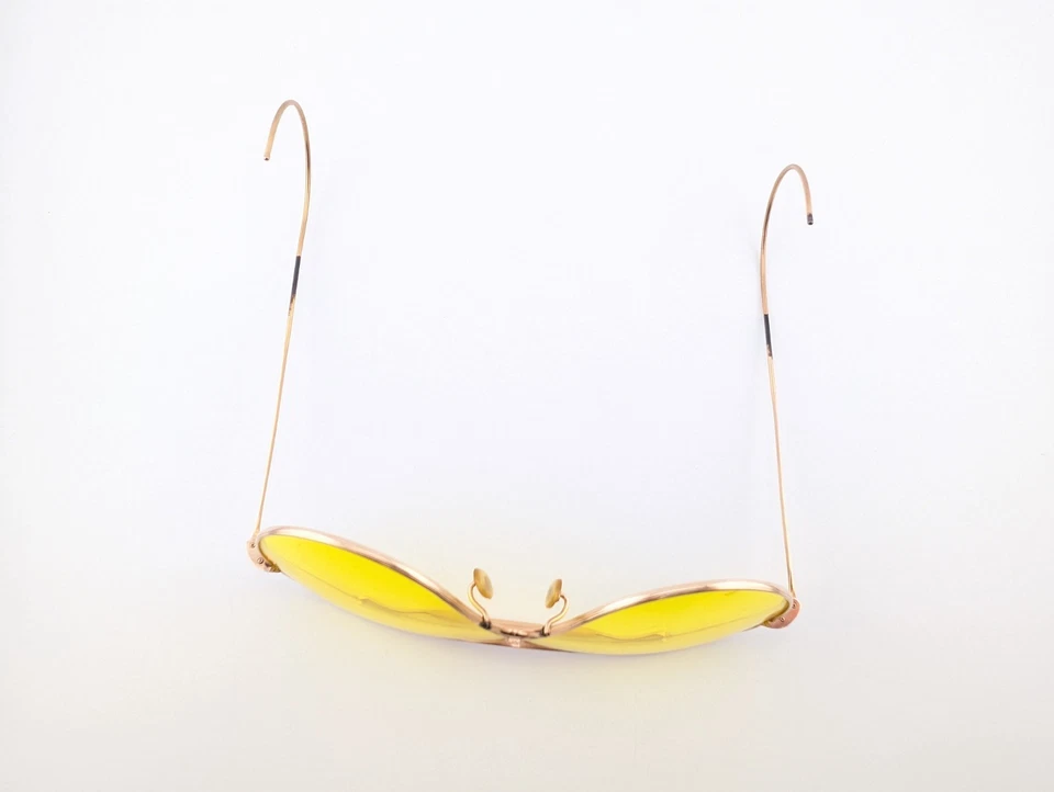 *De colección* Gafas de sol American Optical Fulvue 1/10 12K GF Aviator con lentes amarillas Foto 4 de 4