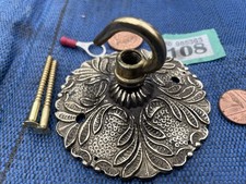 83mm ANTIQUE vintage CEILING ROSE French Nouveau chandelier hook CAST BRASS 108