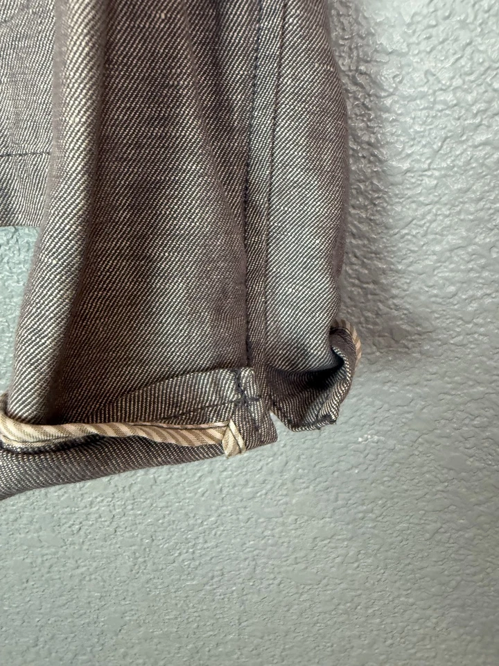 Caslon Blazer Womens Large Gray Linen Cotton Stretch Casual Work Office Jacket - Image 2 of 4