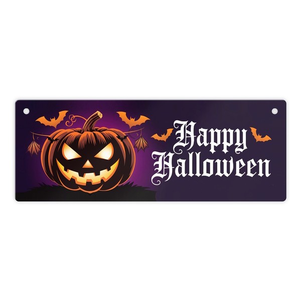 Happy Halloween Metallschild L In 10,5X28Cm XL Hol Dir Dieses-image