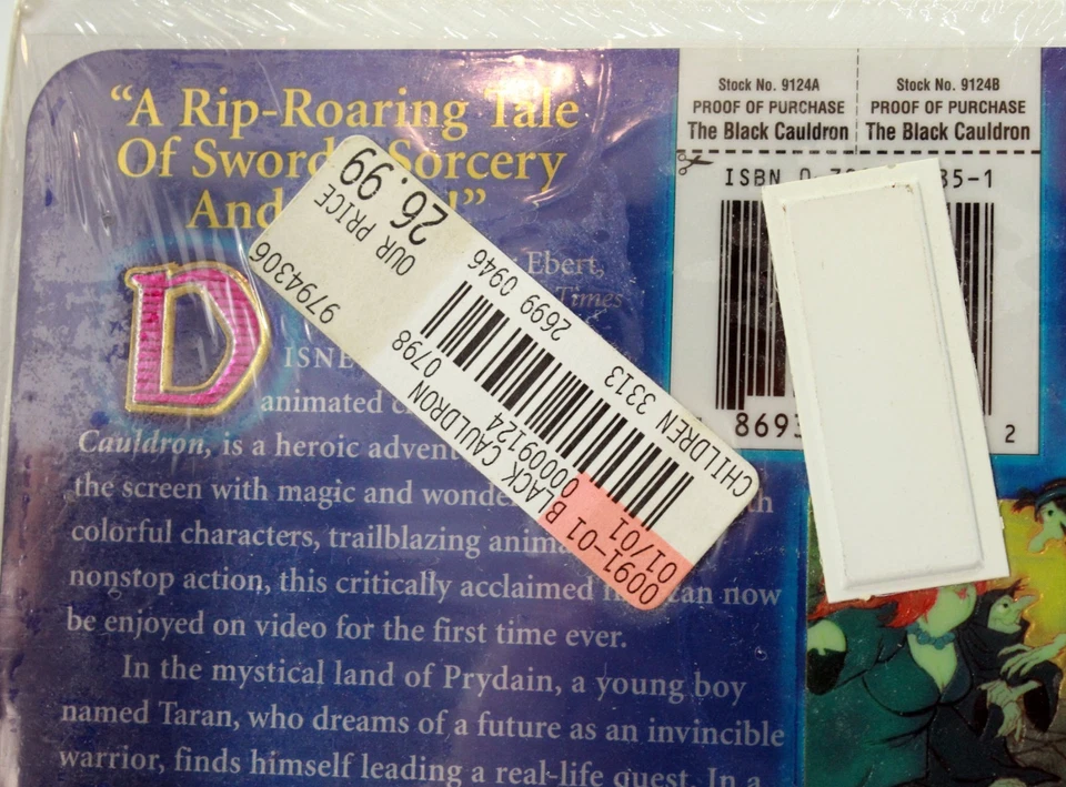 1985 Walt Disney “The Black Cauldron” VHS #9124 Sealed Collector Edition - Image 4 of 4