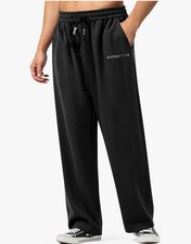 Hhz men  s cotton casual loose fit sweatpants yoga, baggy open bottom jogging