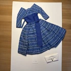 Vintage Barbie Let’s Dance #978 Blue Floral Dress Purse 1960s Mattel