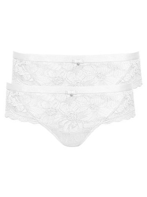 Lisca Evelyn 2er Pack Damen Slip | floraler Spitzenslip | 36-48 in 5 Farben