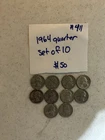 1964 Quarter Set Of 10 #411