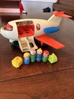 Vintage Fisher Price Little People FUN JET AIRPLANE 1970 183 + People 2 Suitcase