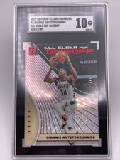 2019 Clearly Donruss All Clear for Takeoff RED /49 Giannis Antetokounmpo SGC 10!