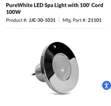 J&J ELECTRONICS PureWhite LED Spa Light with 100' Cord 100W