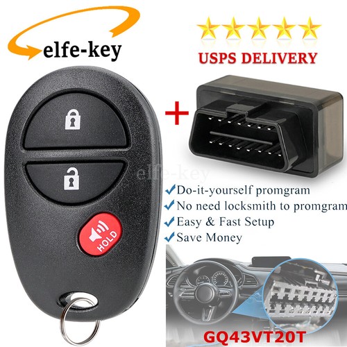 for 2008-2013 Toyota Sequoia Highlander Remote Car Key Fob 3B + Programming Tool
