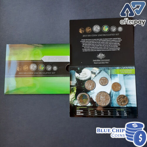 2013 Royal Australian Mint 6 Coin Mint Set - Foto 1 di 5