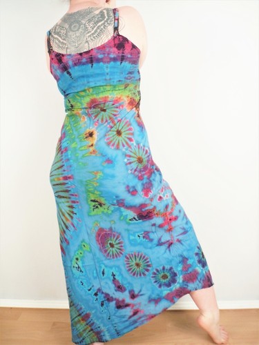 Tie Dye Bohemian Maxikleid handgefärbt Festival Strand langes Kleid von Bare Canvas - Bild 2 von 65