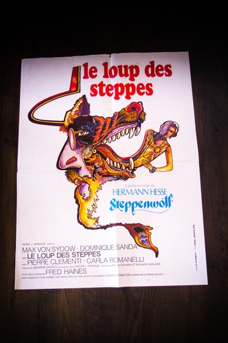 STEPPENWOLF Max von Sydow French Medium Vintage Movie Poster Original 1974