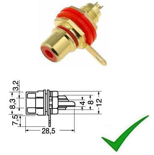 Oiyagai 5 Pezzi Connettore Audio Video AV RCA Femmina A 4 Jack – Per Montaggio Su PCB