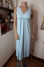 Vintage J C Pennys Grecian Nylon Lace Nightgown Size Small Blue Nightgown