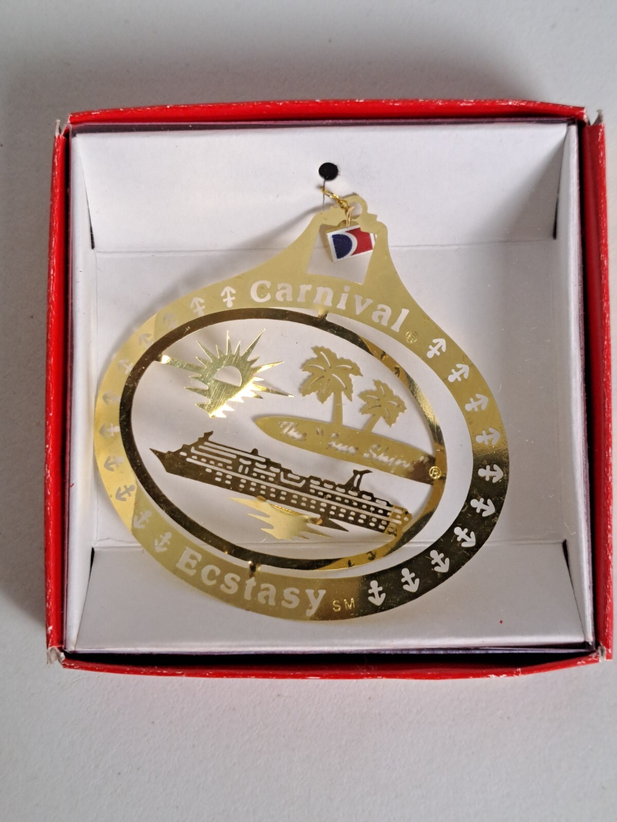 Carnival Cruise Ecstasy 24K Gold Plated Finish Brass 3